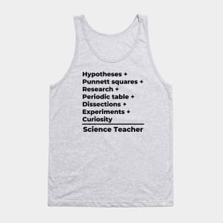 Science Teacher Equation Tank Top